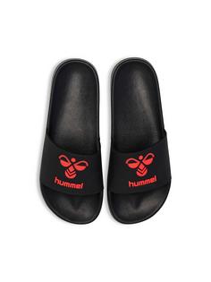 hummel HML ESSENTIAL POOL SLIDE Badelatschen BLACK/CHINESE RED