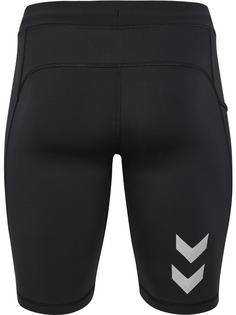 Rückansicht von hummel hmlRUN SHORT TIGHT Tights Herren BLACK