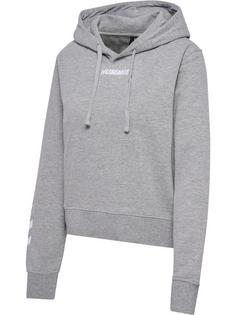 Rückansicht von hummel hmlELEMENTAL SWEAT SET WOMAN Trainingsanzug Damen GREY MELANGE/GREY MELANGE