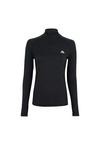 DANISH ENDURANCE Half Zip Langarmshirt Damen - schwarz