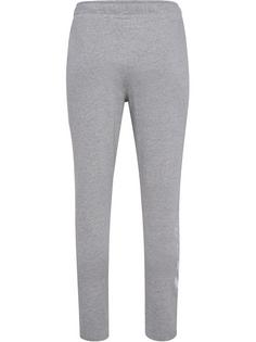 Rückansicht von hummel hmlELEMENTAL TAPERED PANTS Trainingshose Herren GREY MELANGE