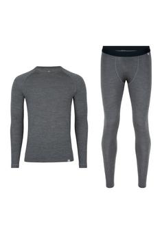 DANISH ENDURANCE Merino Baselayer Wäscheset Herren dark grey