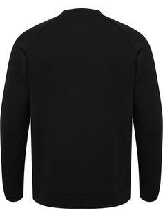 Rückansicht von hummel hmlTECH FLEECE REGULAR CREW Funktionssweatshirt BLACK