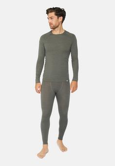 Rückansicht von DANISH ENDURANCE Merino Baselayer Wäscheset Herren dark grey