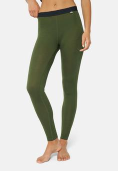 Rückansicht von DANISH ENDURANCE Merino Thermounterhose Damen green