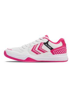 hummel ALL COURT Hallenschuhe BRIGHT WHITE/RASPBERRY SORBET