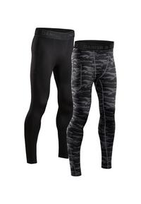 DANISH ENDURANCE Compression Leggings Herren - black/grey camo