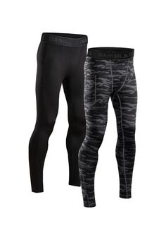 DANISH ENDURANCE Kompressionshose Leggings Herren black/grey camo