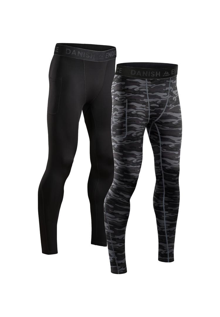DANISH ENDURANCE DANISH ENDURANCE Compression Leggings Herren - black/grey camo - 0 | SportScheck