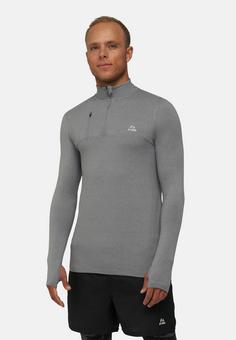 Rückansicht von DANISH ENDURANCE Half Zip Funktionsshirt Herren grey mélange