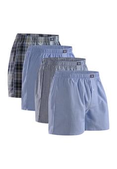 DANISH ENDURANCE Weite American Boxers Boxershorts Herren blue/stripes mix