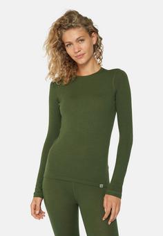 Rückansicht von DANISH ENDURANCE Merino Funktionshemd Damen green