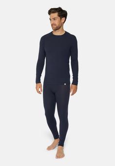 Rückansicht von DANISH ENDURANCE Merino Baselayer Wäscheset Herren dark navy