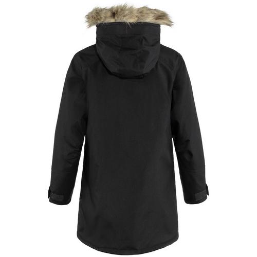 Rückansicht von FJÄLLRÄVEN Nuuk Parka Softshelljacke Damen Schwarz