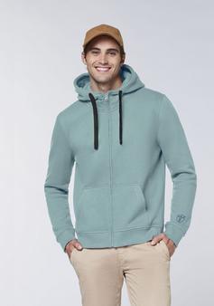 Rückansicht von Chiemsee Kapuzenjacke Sweatjacke Herren 18-4217 Blue stone