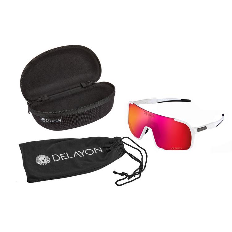 DELAYON DELAYON Line Tracer Brille - Matte White-Red VLT 18 - 0 | SportScheck