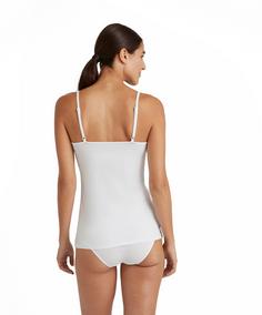 Rückansicht von Falke Daily Lace Unterhemd Damen white (2000)