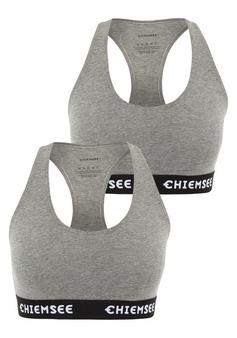 Chiemsee Bustier-Top Sport-BH Damen 7575 Medium Grey/Medium Grey