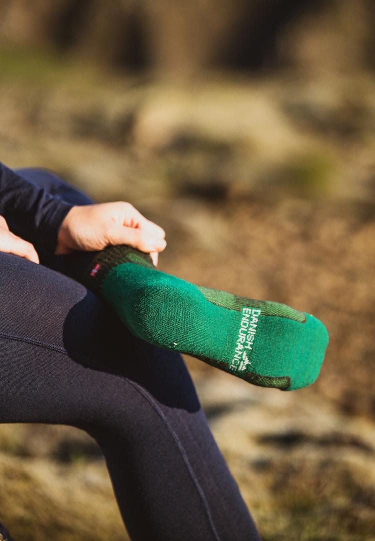 DANISH ENDURANCE DANISH ENDURANCE Merino Hiking Low Socken - black/green/grey - 1 | SportScheck