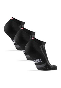 Rückansicht von DANISH ENDURANCE Long Distance Low-Cut Laufsocken Black/Grey