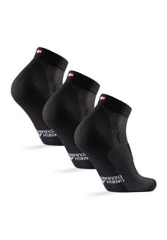 Rückansicht von DANISH ENDURANCE Merino Hiking Low Socken schwarz