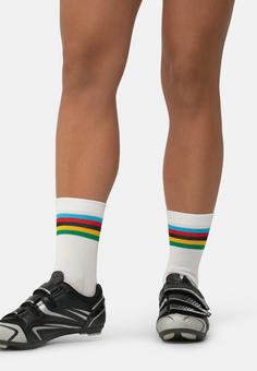 Rückansicht von DANISH ENDURANCE Lange Fahrradsocken Fahrradsocken black/navy/white