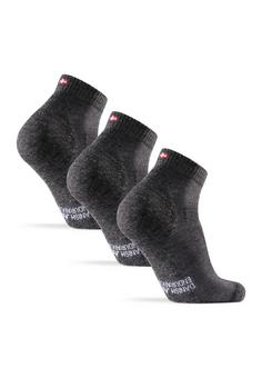 Rückansicht von DANISH ENDURANCE Merino Hiking Low Wandersocken grey