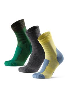 DANISH ENDURANCE Merino Hiking Light Socken yellow/grey/green