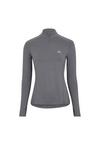 DANISH ENDURANCE Half Zip Langarmshirt Damen - grey m&eacute;lange