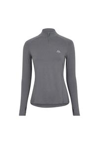 DANISH ENDURANCE Half Zip Langarmshirt Damen - grey m&eacute;lange