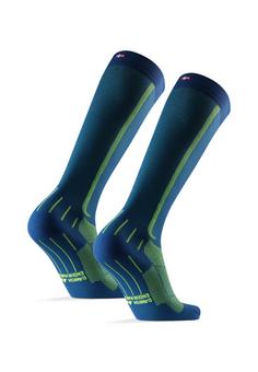 Rückansicht von DANISH ENDURANCE Compression Laufsocken blue/neon yellow