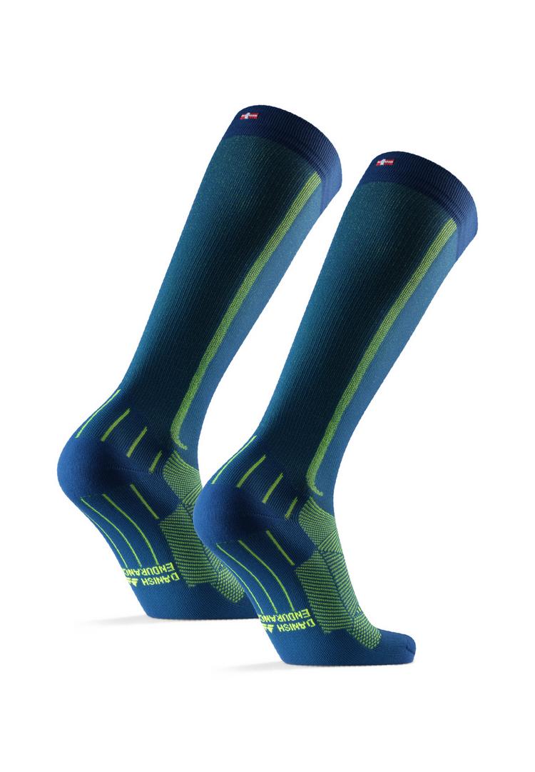 DANISH ENDURANCE DANISH ENDURANCE Compression Socken - blue/neon yellow - 0 | SportScheck
