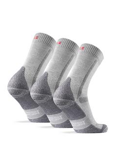 Rückansicht von DANISH ENDURANCE Hiking Classic Socken hellgrau