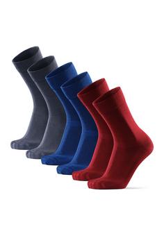 Rückansicht von DANISH ENDURANCE Bamboo Business Sportsocken grey/blue/red