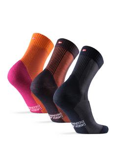 Rückansicht von DANISH ENDURANCE Merino Hiking Light Wandersocken orange