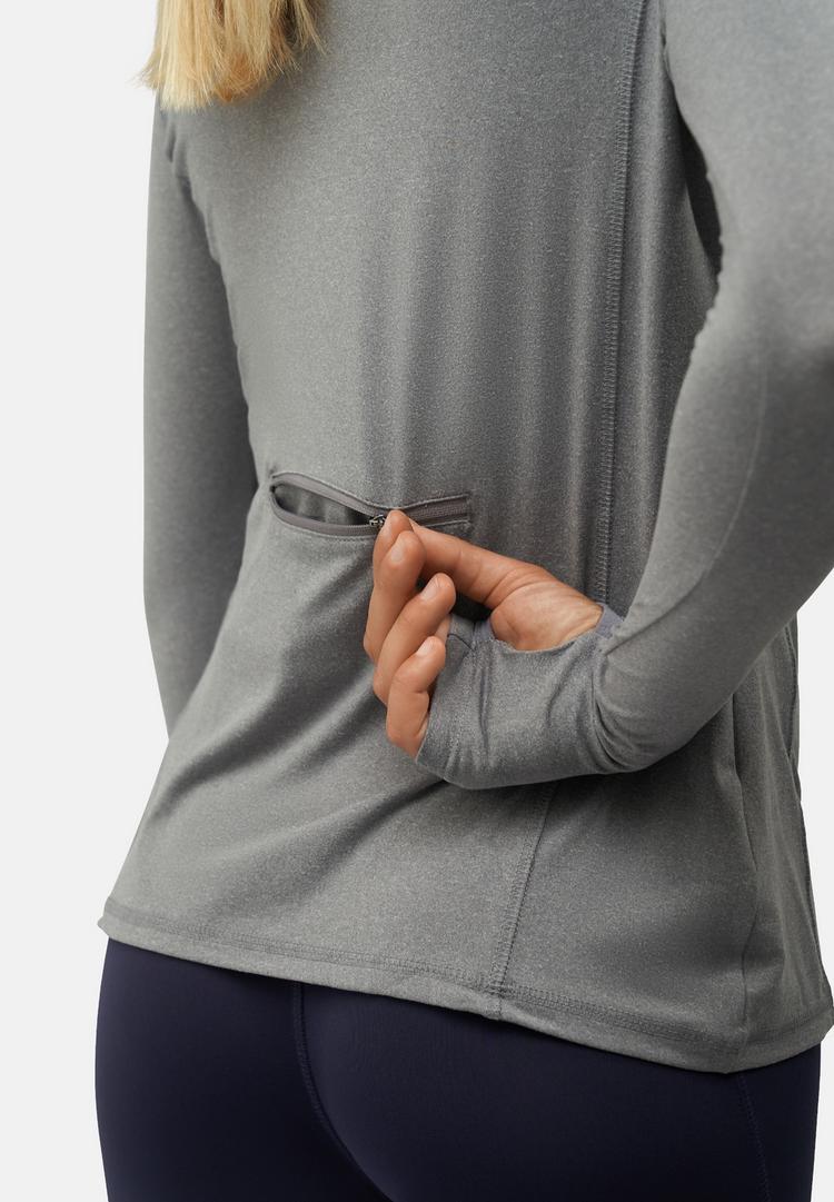 DANISH ENDURANCE DANISH ENDURANCE Half Zip Langarmshirt Damen - grey m&eacute;lange - 0 | SportScheck