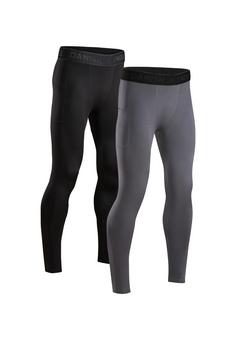 DANISH ENDURANCE Compression Leggings Herren Black/Grey