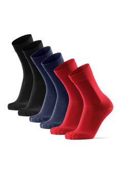 Rückansicht von DANISH ENDURANCE Bamboo Business Sportsocken red/black/navy