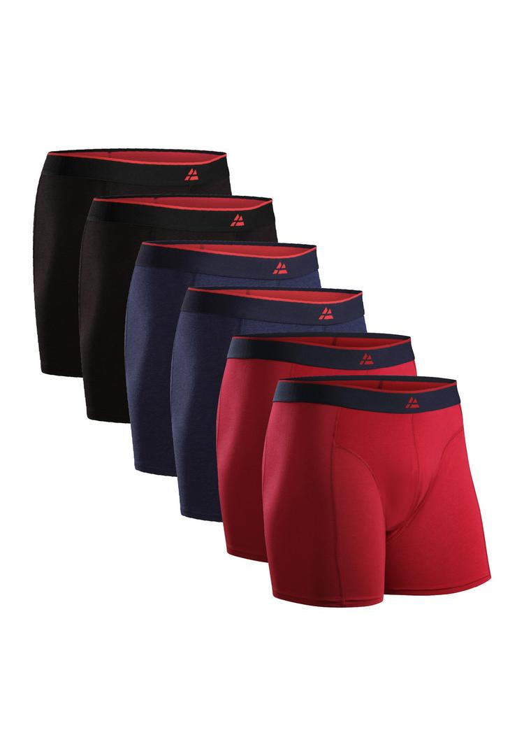 DANISH ENDURANCE DANISH ENDURANCE Bamboo Trunks Unterhose Herren - black_red_navy_red - 0 | SportScheck