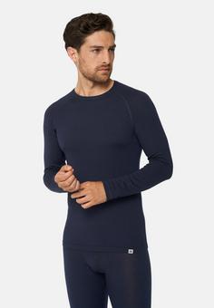 Rückansicht von DANISH ENDURANCE Merino Funktionshemd Herren dark navy