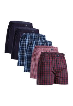 DANISH ENDURANCE Weite American Boxers Boxershorts Herren blue/red mix