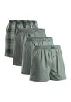 DANISH ENDURANCE American Boxers Unterhose Herren - green/stripes mix