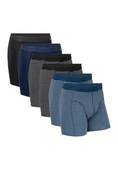 DANISH ENDURANCE Organic Trunks Boxershorts Herren black/navy stripes