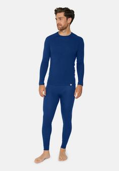 Rückansicht von DANISH ENDURANCE Merino Baselayer Wäscheset Herren navy