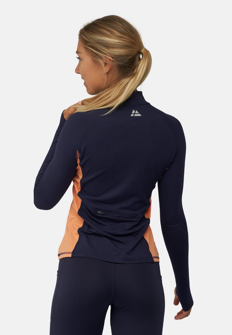 DANISH ENDURANCE DANISH ENDURANCE Half Zip Langarmshirt Damen - navy/peach - 1 | SportScheck
