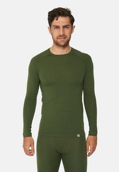 Rückansicht von DANISH ENDURANCE Merino Funktionshemd Herren green