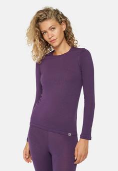 Rückansicht von DANISH ENDURANCE Merino Funktionshemd Damen purple