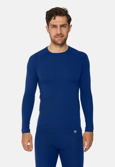 Rückansicht von DANISH ENDURANCE Merino Funktionshemd Herren navy