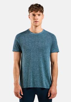 Rückansicht von Odlo ESSENTIAL SEAMLESS Funktionsshirt Herren dark sapphire melange(20837)