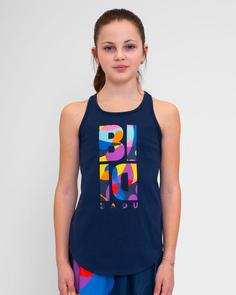 Rückansicht von BIDI BADU Beach Spirit Junior Tank Tennisshirt Kinder Dark blue